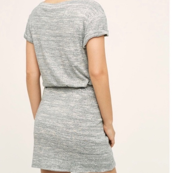 Maeve Anthropologie Gray Wrap T-shirt Dress M - Picture 2 of 7